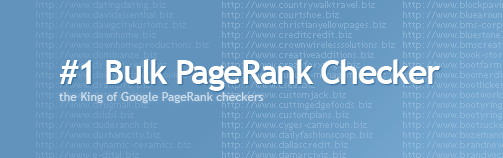 #1 Bulk PageRank Checker
